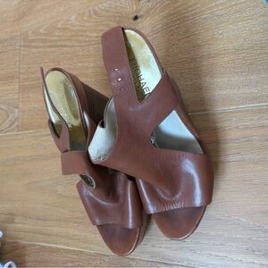 Michael Kors Tan Wedge Sandals